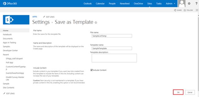 save the template in your SharePoint
